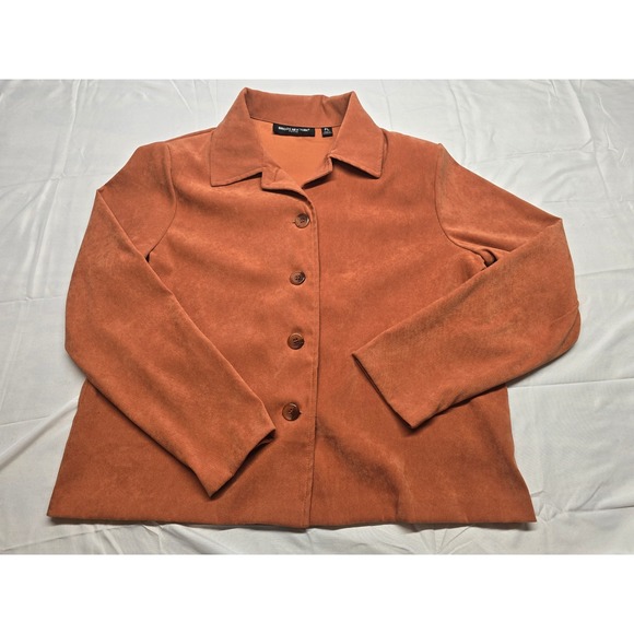Briggs New York Petite Blazer PL Orange Career Office Casual Jacket - Picture 1 of 7